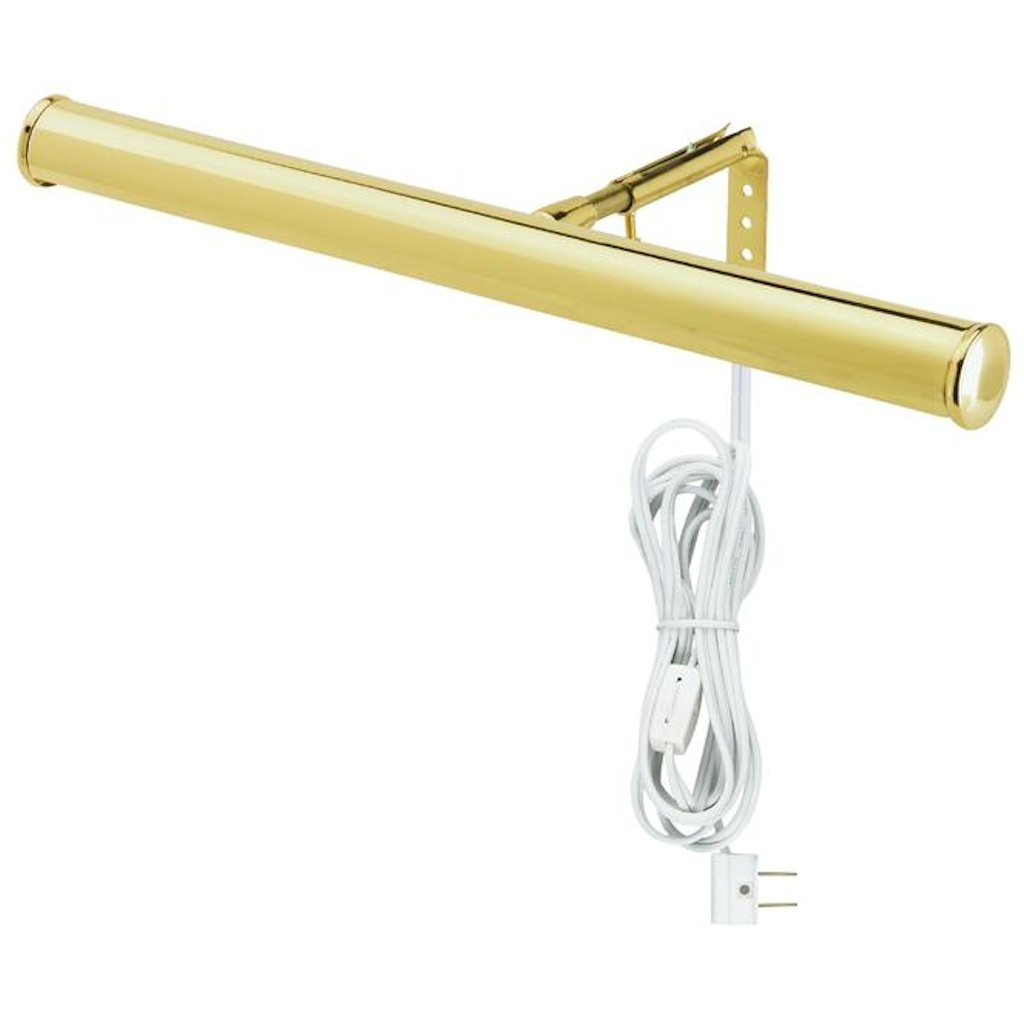 2 Light (Candelabra Base) 14" Slimline Polished Brass Finish Picture Light 1