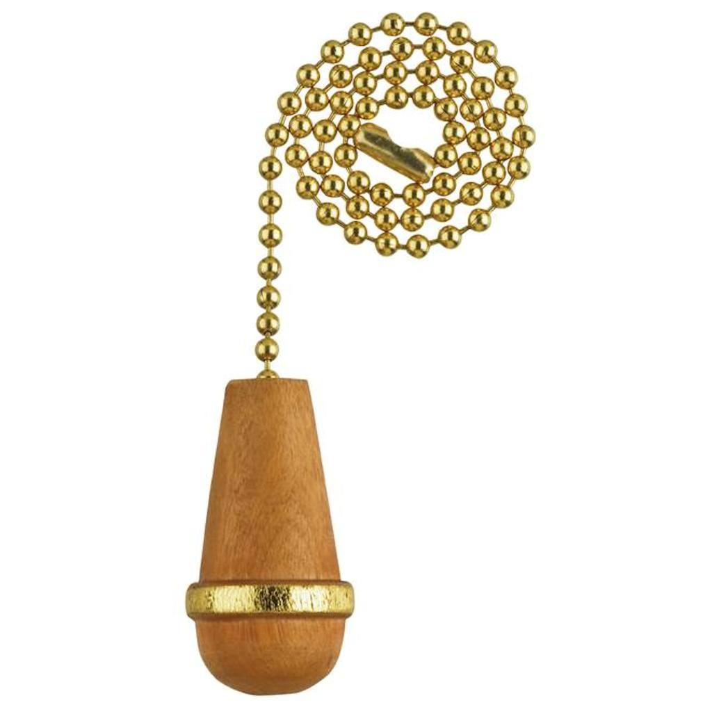12" Beaded Chain with Wooden Cone Handle 1
