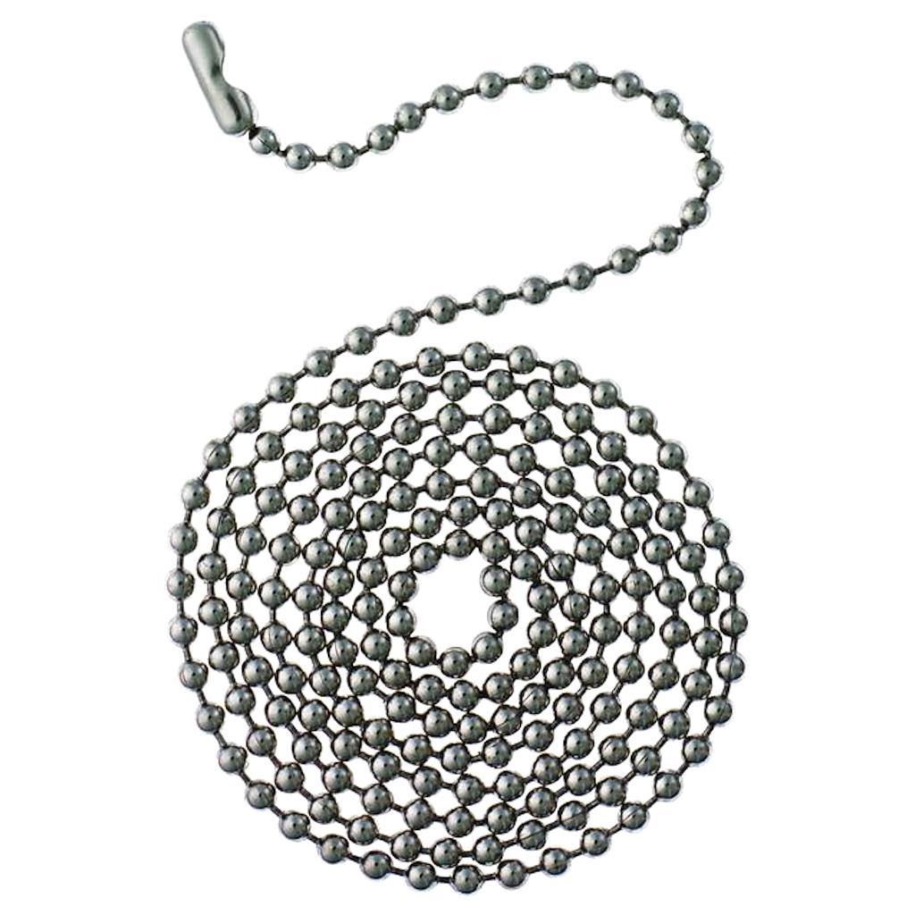 12' Chrome Beaded Chain with Connector 1