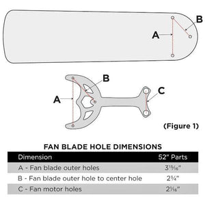 52" Ceiling Fan White Blade Arm (5 pack) 2