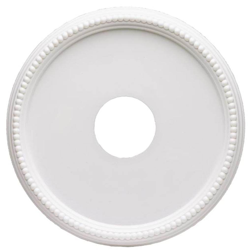 16" White Beaded Edge Ceiling Medallion 1