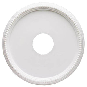 16" White Beaded Edge Ceiling Medallion 1