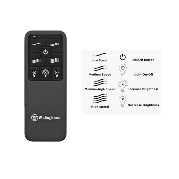 4 Speed Ceiling Fan and Light Remote Control and Dimmer 2