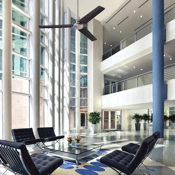 56" Industrial Brushed Nickel Three Blade Indoor Motor Ceiling Fan 3