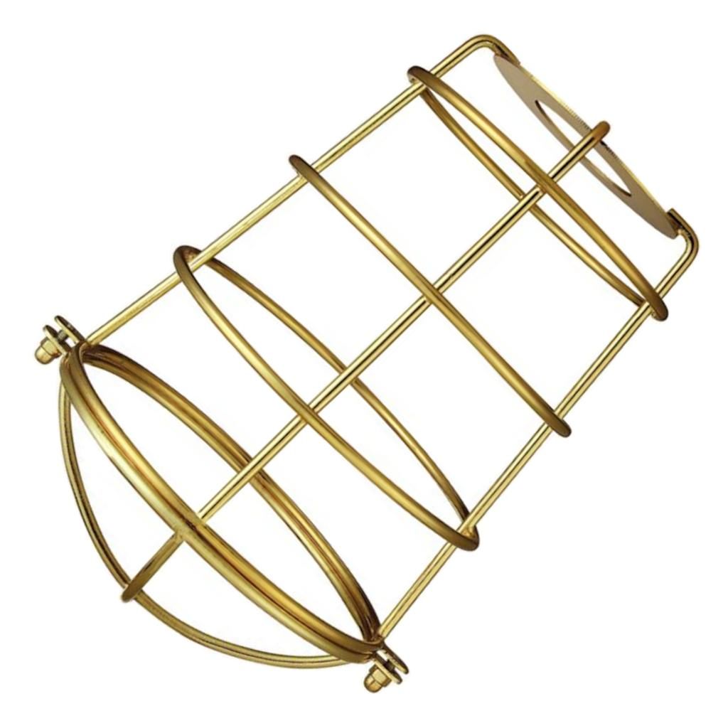 2.25" Polished Brass Finish Cage Shade 1