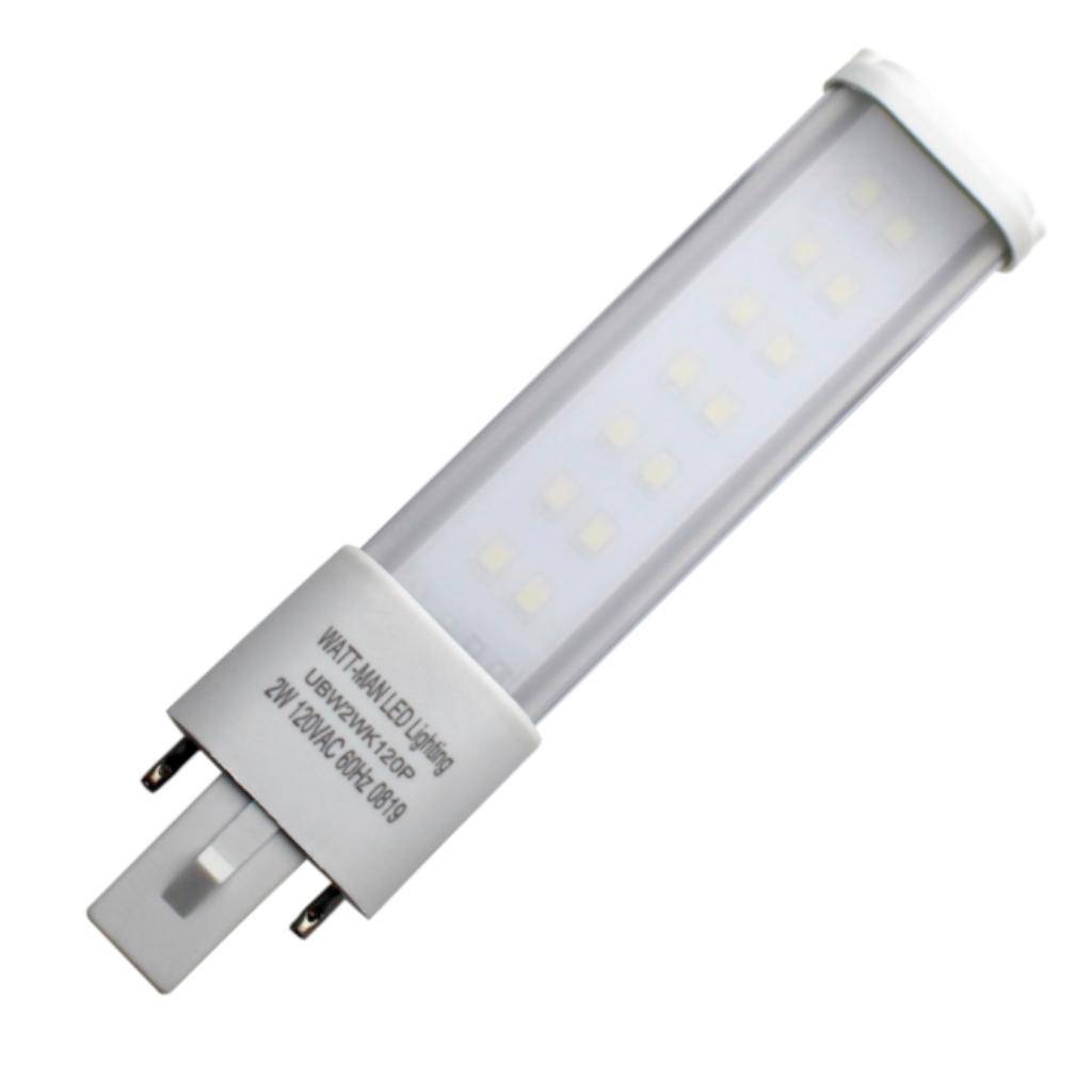 3 watt 120/277 volt 2-Pin Base 6000K Daylight  LED Light Bulb 1