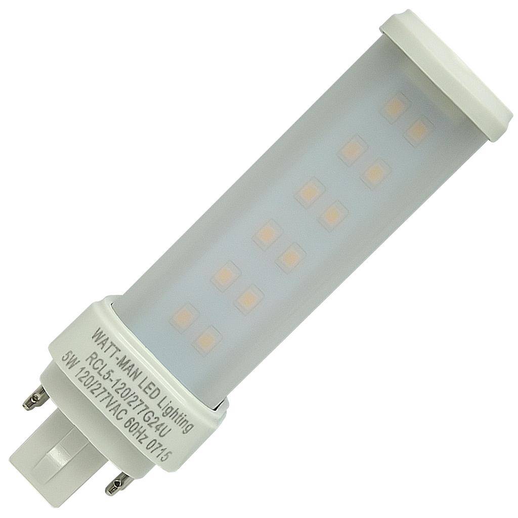 5 watt 120/277 volt 4-Pin Base 3500K Neutral White LED 1