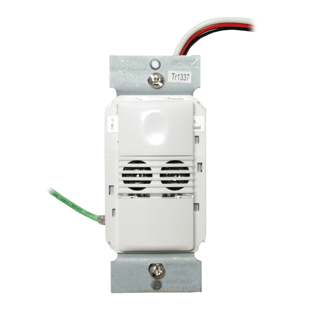 White 120/277 volt Ultrasonic Wall Switch Occupancy Sensor 1