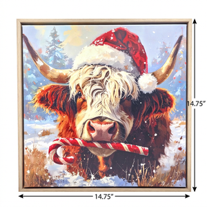 Artwork with 14.75-inch height and width measurements