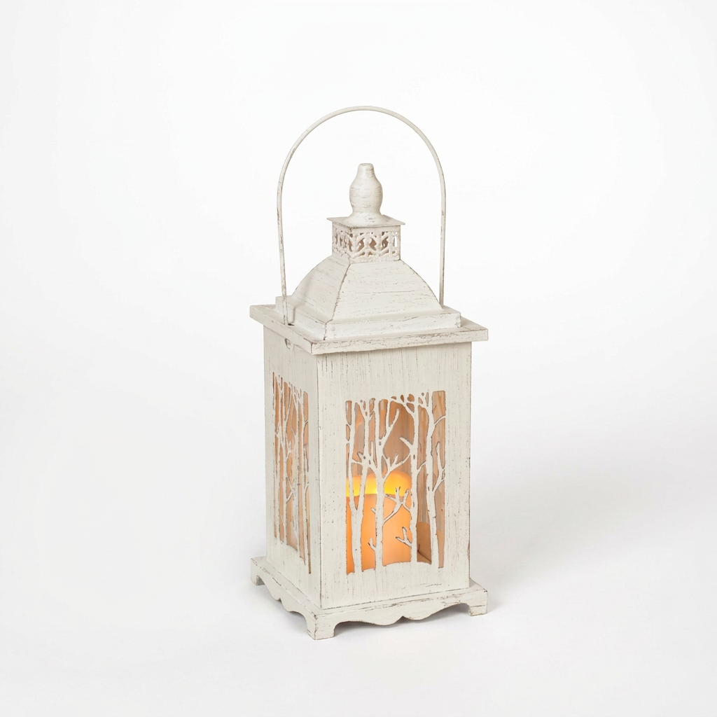 Lantern on a white background with the branch removed